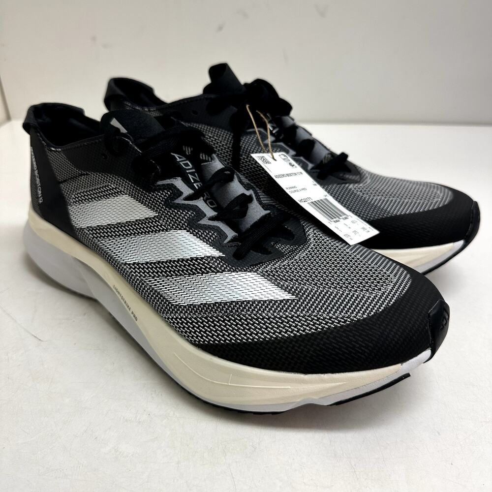 NWT Adizero Boston 12 Running Shoes Core Black/Cloud White/Carbon Women's 10.5